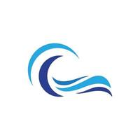 Water wave icon vector