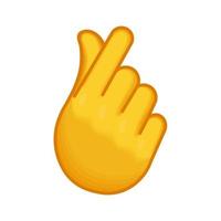 chasquear los dedos de gran tamaño de la mano emoji amarilla vector