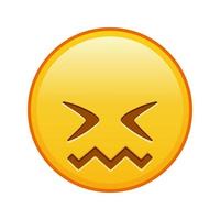 Expression of shame face Large size of yellow emoji smile vector
