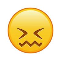 expresión de vergüenza cara gran tamaño de emoji amarillo sonrisa vector