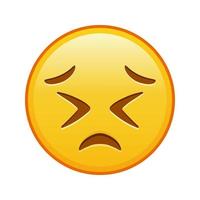 Persistent facial expression face Large size of yellow emoji smile vector