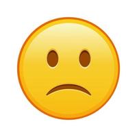 Slightly frowning face Large size of yellow emoji smile vector