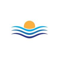 Water wave icon vector