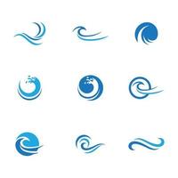 vector de icono de onda de agua