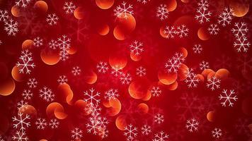 Christmas invitation card snow flakes background. snowflakes red background video