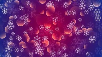 Christmas invitation card snow flakes background. snowflakes gradient background video