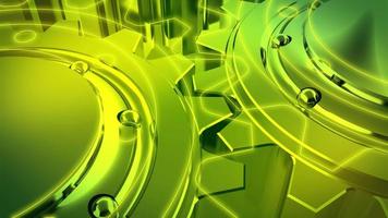 GREEN ROTATING GEARS LOOP ANIMATION BACKGROUND video