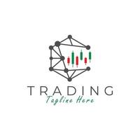 logotipo de ilustración de vector de tecnología de comercio en línea