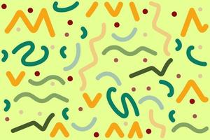 Fun colorful line doodle seamless pattern vector icon