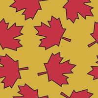 Red maple leaves Seamless vector illustration pattern background Design for use backdrop wrapping paper textile all over fabric and others.