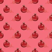 Pomegranate fruits seamless vector pattern.Design for use backdrop all over textile fabric print wrapping paper and others.