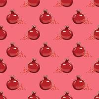 Pomegranate fruits seamless vector pattern.Design for use backdrop all over textile fabric print wrapping paper and others.