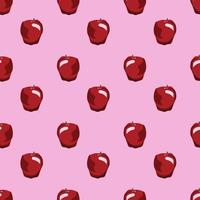 Fondo de patrón de vector transparente de frutas de manzana. diseño para usar como telón de fondo en todo el papel de envoltura de impresión de tela textil y otros.