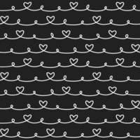 Hand drawing Abstract line art with love hearts seamless vector illustration pattern background. design for use backdrop all over textile fabric print wrapping paper and others.