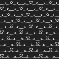 Hand drawing Abstract line art with love hearts seamless vector illustration pattern background. design for use backdrop all over textile fabric print wrapping paper and others.