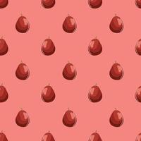 Pear fruits seamless vector pattern. Design for use backdrop all over textile fabric print wrapping paper and others.