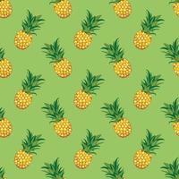 Pineapple fruits seamless vector pattern background. Design for use backdrop all over textile fabric print wrapping paper and others.