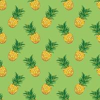 Fondo de patrón de vector transparente de frutas de piña. diseño para usar como telón de fondo en todo el papel de envoltura de impresión de tela textil y otros.