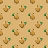 patrón vectorial sin costuras de frutas de mangostán. diseño para usar como telón de fondo en todo el papel de envoltura de impresión de tela textil y otros. vector