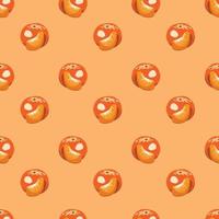 Fondo de patrón de vector transparente de frutas naranjas. diseño para usar como telón de fondo en todo el papel de envoltura de impresión de tela textil y otros.