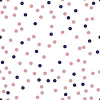 Retro Navy and Purple Dotted Seamless Vector Pattern isolated on white Background.