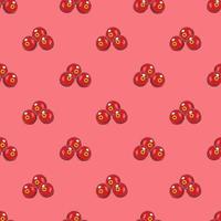 Fondo de patrón de vector transparente de frutas cereza. diseño para usar como telón de fondo en todo el papel de envoltura de impresión de tela textil y otros.