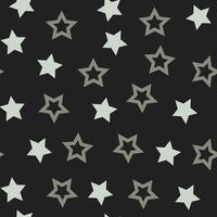 Abstract stars Seamless vector Pattern. Design for use background, textile,Fabric, Wrapping paper and others Isolated on Black Background.