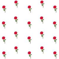 Red rose Floral Seamless vector illustration pattern background. Design for use All over textile fabric print wrapping paper backdrop and others. Spring flower graphic design