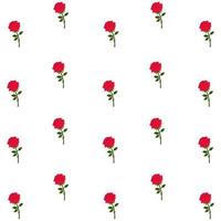 Red rose Floral Seamless vector illustration pattern background. Design for use All over textile fabric print wrapping paper backdrop and others. Spring flower graphic design