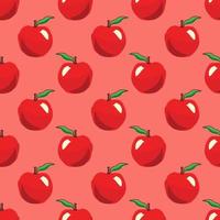 Fondo de patrón de vector transparente de frutas de manzana. diseño para usar como telón de fondo en todo el papel de envoltura de impresión de tela textil y otros.