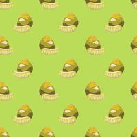 Green orange Fruits Seamless vector Pattern. Design for use background, textile,Fabric, Wrapping paper and others Isolated on green Background.