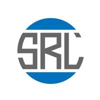 diseño de logotipo de letra srl sobre fondo blanco. concepto de logotipo de círculo de iniciales creativas srl. diseño de carta srl. vector