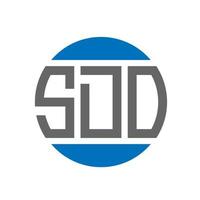 diseño de logotipo de letra sdo sobre fondo blanco. concepto de logotipo de círculo de iniciales creativas sdo. diseño de letras sdo. vector