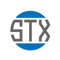 STX letter logo design on white background. STX creative initials circle logo concept. STX letter design. vector