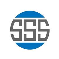SSS letter logo design on white background. SSS creative initials circle logo concept. SSS letter design. vector