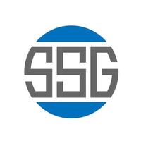SSG letter logo design on white background. SSG creative initials circle logo concept. SSG letter design. vector