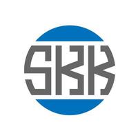 SKK letter logo design on white background. SKK creative initials circle logo concept. SKK letter design. vector