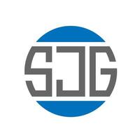 diseño de logotipo de letra sjg sobre fondo blanco. concepto de logotipo de círculo de iniciales creativas sjg. diseño de letras sjg. vector