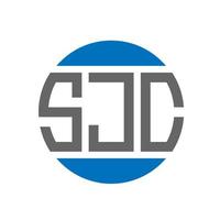 SJC letter logo design on white background. SJC creative initials circle logo concept. SJC letter design. vector