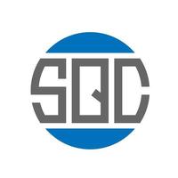 SQC letter logo design on white background. SQC creative initials circle logo concept. SQC letter design. vector