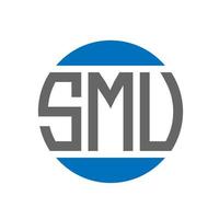 diseño de logotipo de letra smv sobre fondo blanco. concepto de logotipo de círculo de iniciales creativas de smv. diseño de letra smv. vector