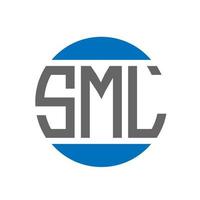 diseño de logotipo de letra sml sobre fondo blanco. concepto de logotipo de círculo de iniciales creativas sml. diseño de letra sml. vector