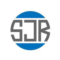 SJR letter logo design on white background. SJR creative initials circle logo concept. SJR letter design. vector