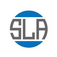 diseño de logotipo de letra sla sobre fondo blanco. concepto de logotipo de círculo de iniciales creativas de sla. diseño de letras sla. vector