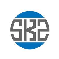 SKZ letter logo design on white background. SKZ creative initials circle logo concept. SKZ letter design. vector