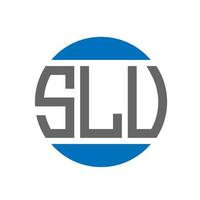 diseño de logotipo de letra slv sobre fondo blanco. concepto de logotipo de círculo de iniciales creativas slv. diseño de letra slv. vector