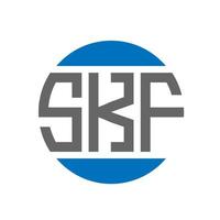 diseño de logotipo de letra skf sobre fondo blanco. concepto de logotipo de círculo de iniciales creativas de skf. diseño de letras skf. vector