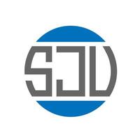 SJU letter logo design on white background. SJU creative initials circle logo concept. SJU letter design. vector