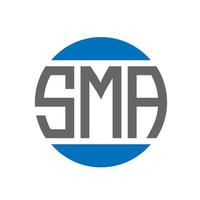 SMA letter logo design on white background. SMA creative initials circle logo concept. SMA letter design. vector