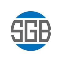 diseño de logotipo de letra sgb sobre fondo blanco. concepto de logotipo de círculo de iniciales creativas sgb. diseño de letras sgb. vector